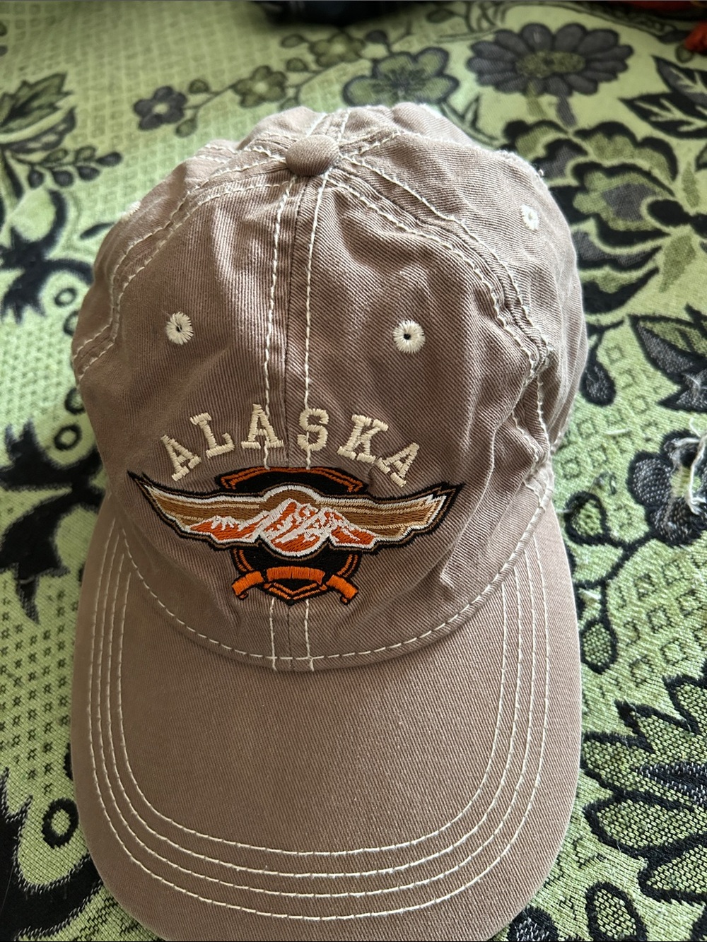 Alaska Embroidered Baseball Cap - Brown
